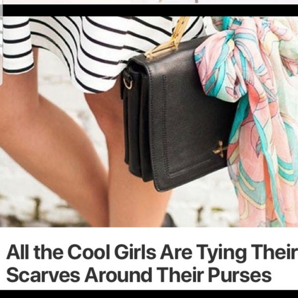 One Twilly Silk Scarve Bag Handle Head Neck - Picture 2 of 7